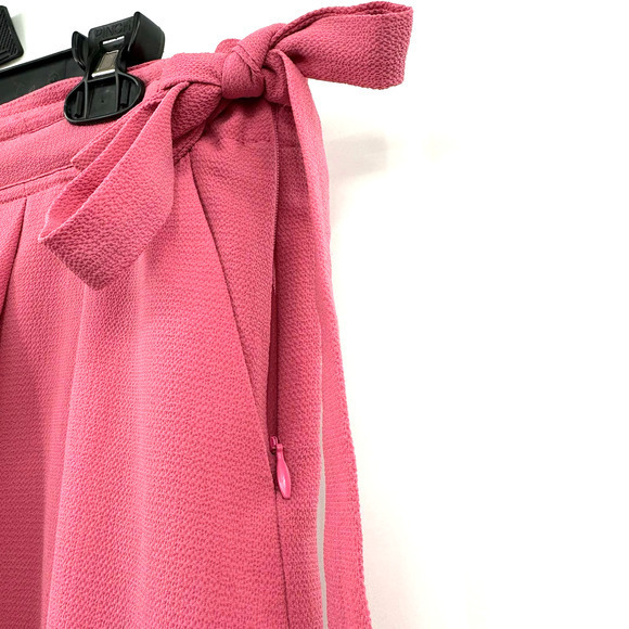 Mango Suit size 6 pink‎ dress pants side zipper with tie has pockets - Picture 3 of 5